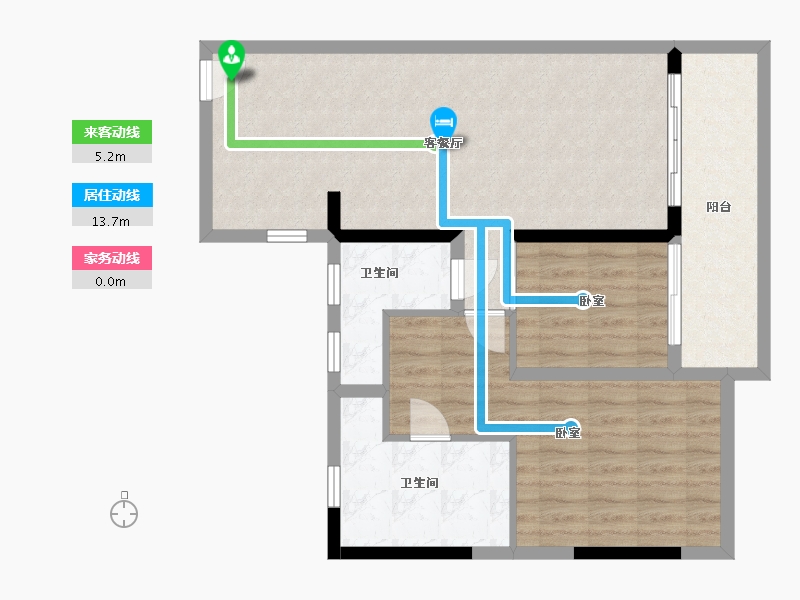 四川省-成都市-花样年大溪谷云缦-81.01-户型库-动静线