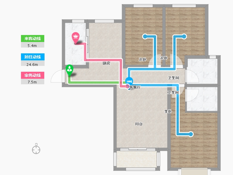 河北省-石家庄市-新合国际锦合园-111.00-户型库-动静线