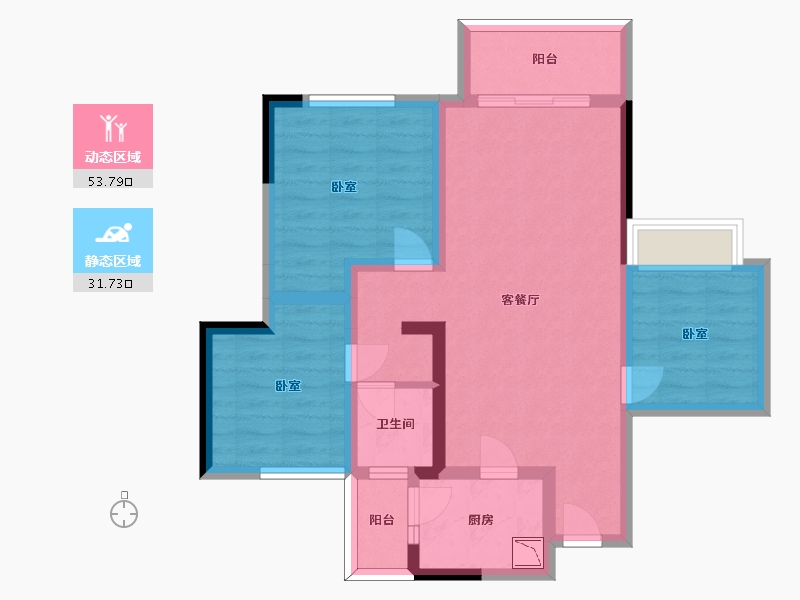 四川省-眉山市-四川煤田天府龙城-74.71-户型库-动静分区