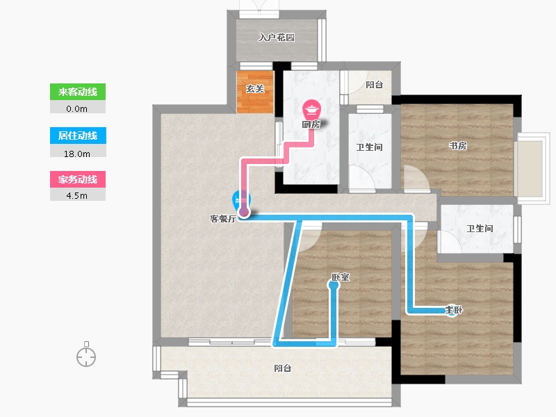 四川省-成都市-吉祥湾-89.00-户型库-动静线