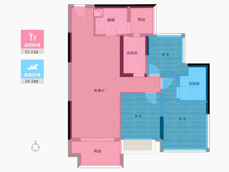 四川省-眉山市-天府中心城-76.09-户型库-动静分区