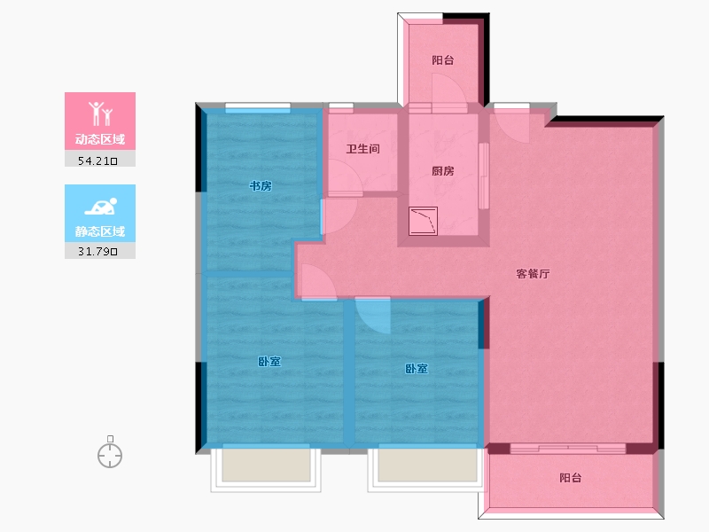 四川省-眉山市-四川煤田天府龙城-75.99-户型库-动静分区