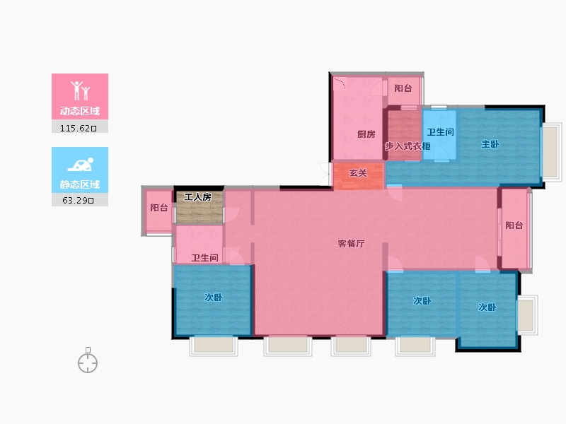 贵州省-贵阳市-观府壹号-166.02-户型库-动静分区