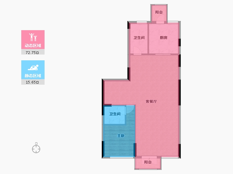 广西壮族自治区-柳州市-龙光玖珑府-80.99-户型库-动静分区