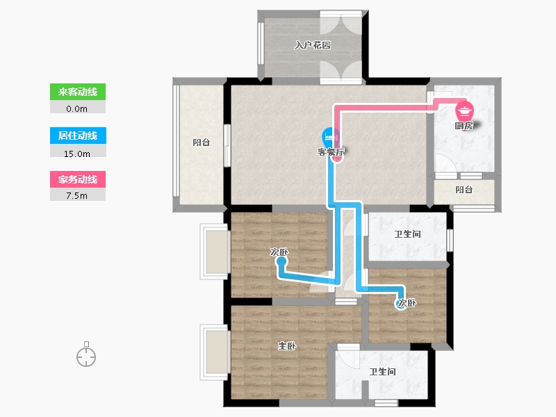 贵州省-贵阳市-施格名门-99.75-户型库-动静线