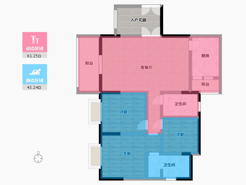 贵州省-贵阳市-施格名门-99.75-户型库-动静分区