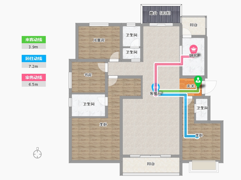 河北省-石家庄市-金悦府-142.21-户型库-动静线