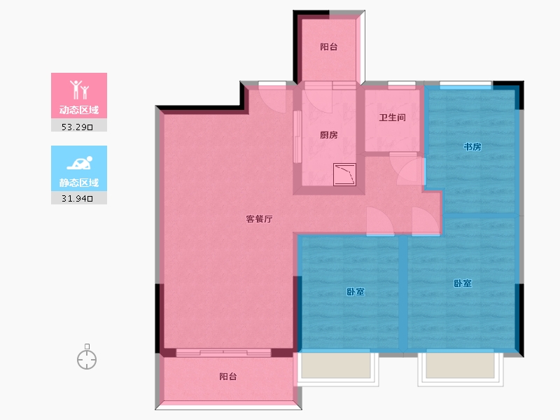 四川省-眉山市-四川煤田天府龙城-75.23-户型库-动静分区