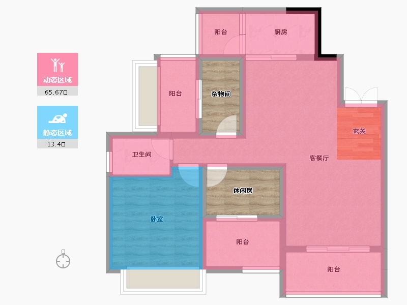 四川省-成都市-吉祥湾-79.78-户型库-动静分区