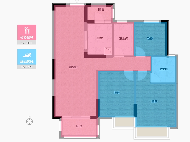 四川省-成都市-金融街金悦府-78.55-户型库-动静分区