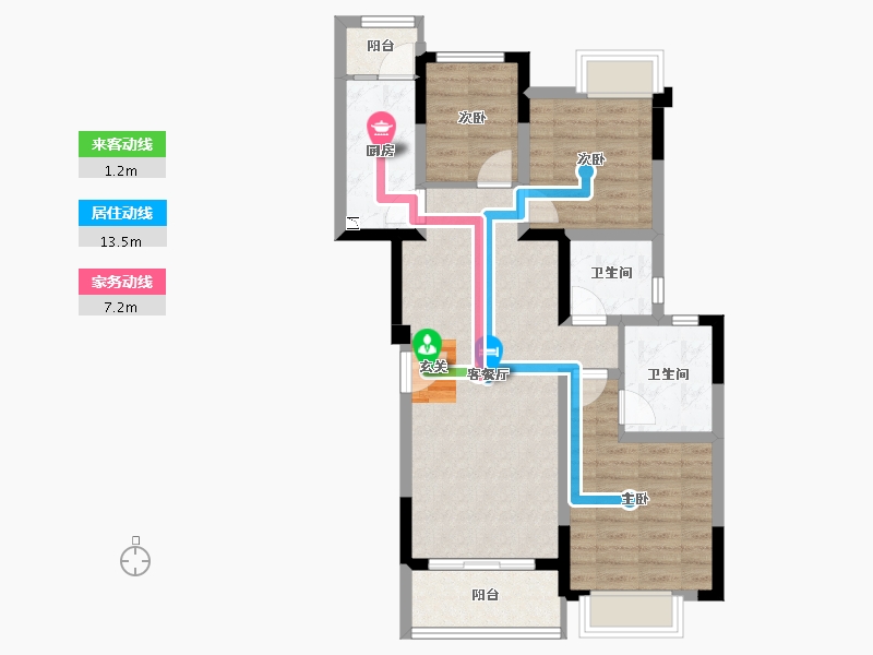 河北省-石家庄市-融创西双版纳旅游度假区-77.49-户型库-动静线