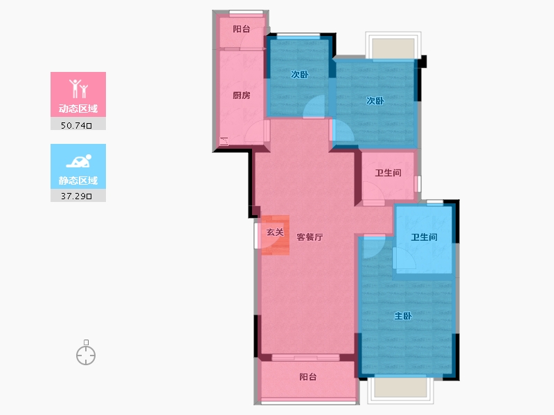 河北省-石家庄市-融创西双版纳旅游度假区-77.49-户型库-动静分区