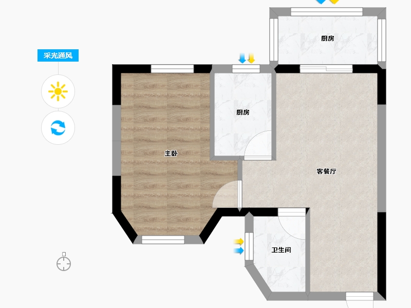 贵州省-遵义市-隆成城市之星-43.00-户型库-采光通风