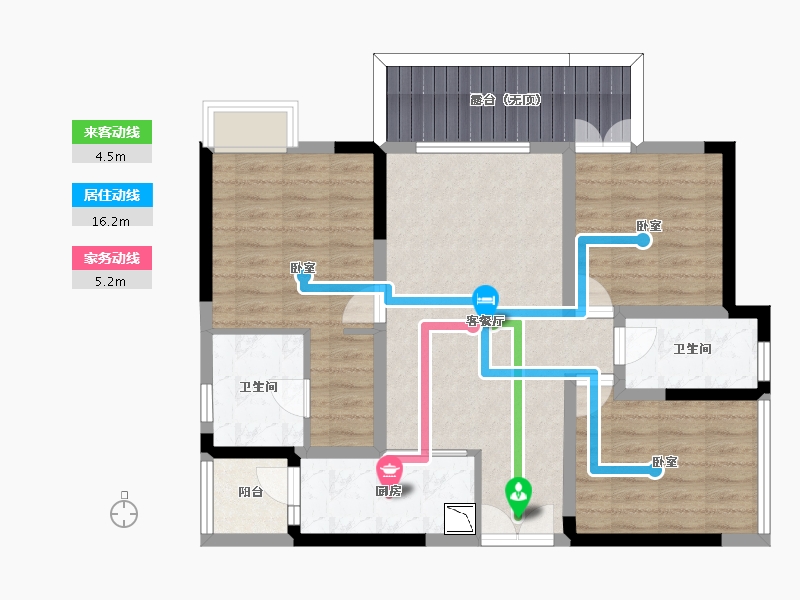 四川省-成都市-川发天府上城-88.77-户型库-动静线