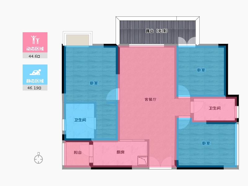 四川省-成都市-川发天府上城-88.77-户型库-动静分区