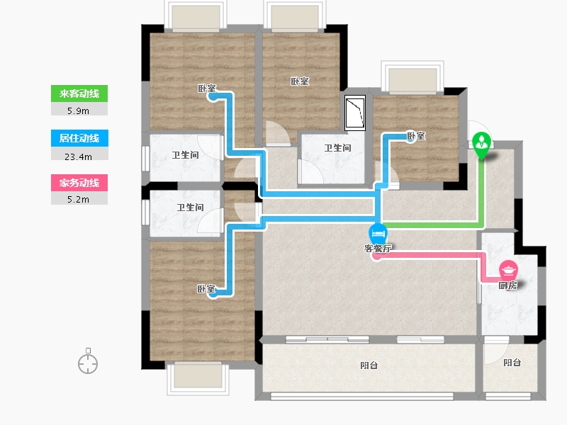 四川省-成都市-橙果栖岸-110.60-户型库-动静线