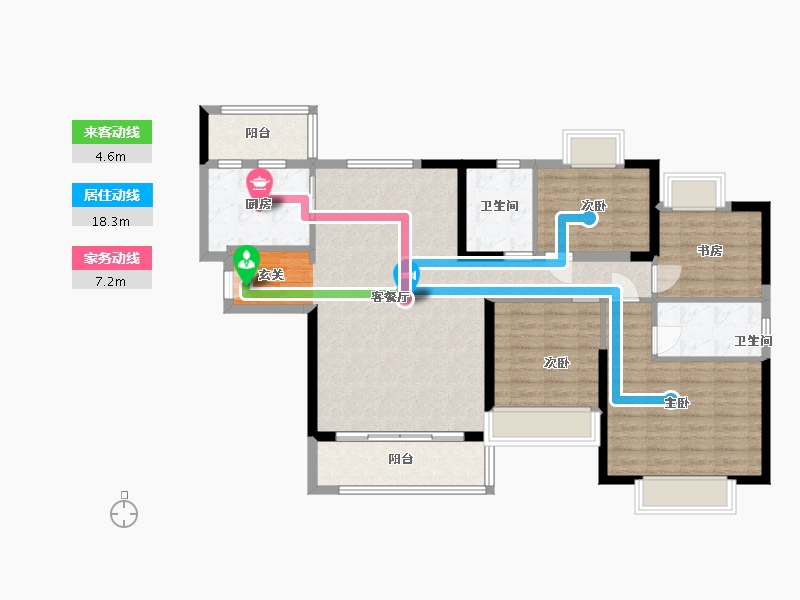 贵州省-贵阳市-贵阳恒大未来城-109.80-户型库-动静线