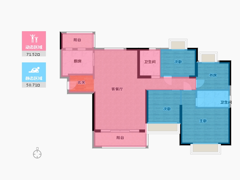 贵州省-贵阳市-贵阳恒大未来城-109.80-户型库-动静分区