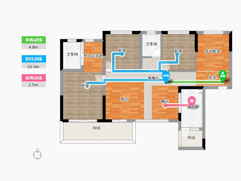 四川省-成都市-隆腾凌云府-107.94-户型库-动静线