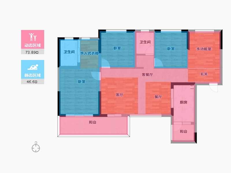 四川省-成都市-隆腾凌云府-107.94-户型库-动静分区