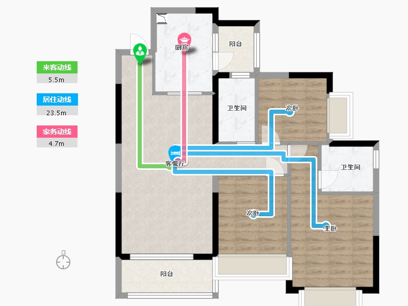 贵州省-贵阳市-贵阳恒大未来城-88.00-户型库-动静线