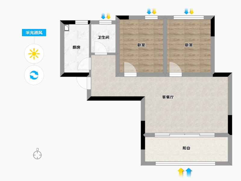 四川省-成都市-世外乡村海子山国际森林康养旅游度假区-61.10-户型库-采光通风