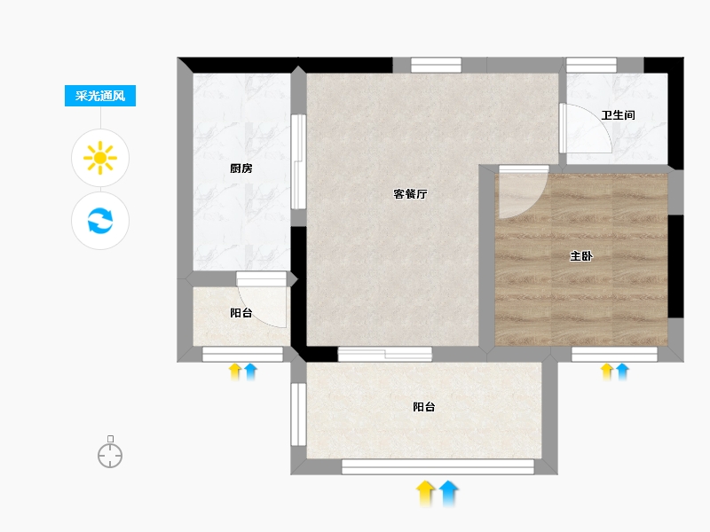 四川省-成都市-置信仙林谷乡-37.50-户型库-采光通风