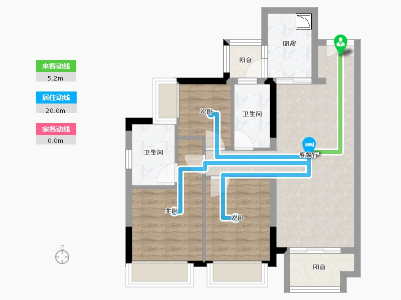 四川省-成都市-金融街金悦府-70.79-户型库-动静线