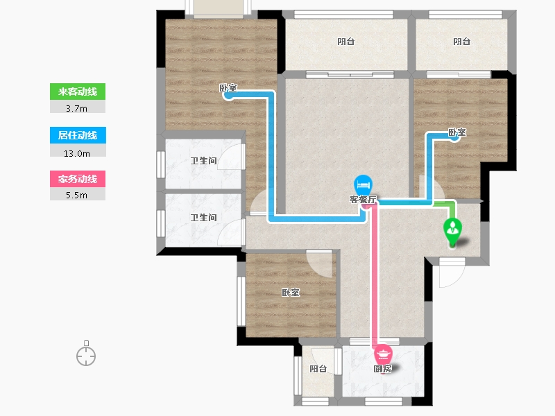 四川省-成都市-橙果栖岸-84.90-户型库-动静线