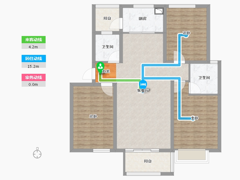 河北省-石家庄市-智慧健康城-101.00-户型库-动静线