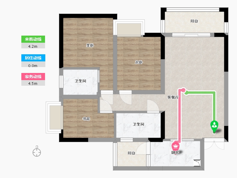 贵州省-贵阳市-温泉御景外滩壹号-78.56-户型库-动静线