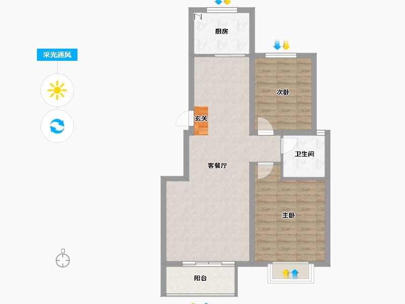 河北省-石家庄市-智慧健康城-76.01-户型库-采光通风