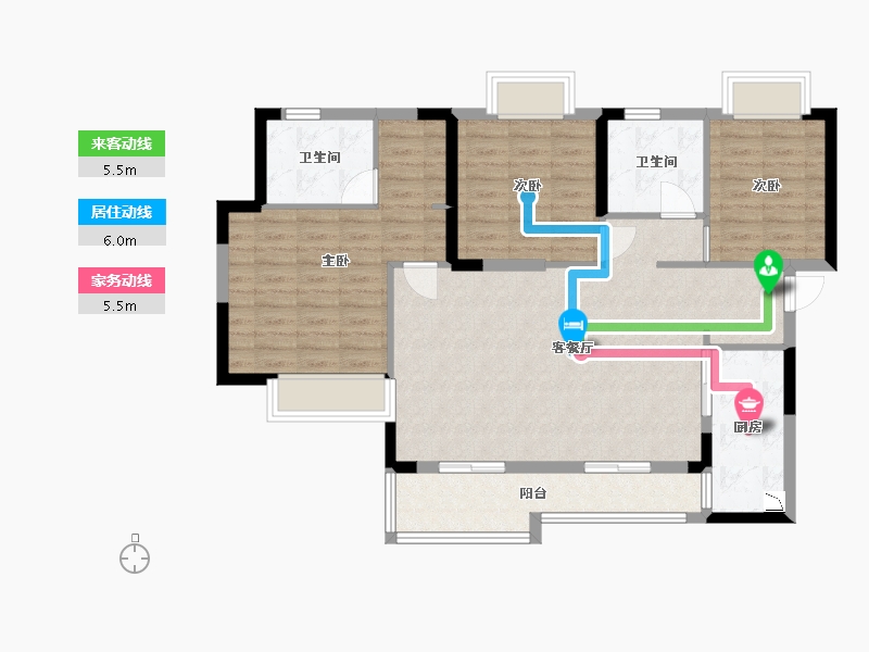 贵州省-贵阳市-贵阳恒大未来城-96.24-户型库-动静线