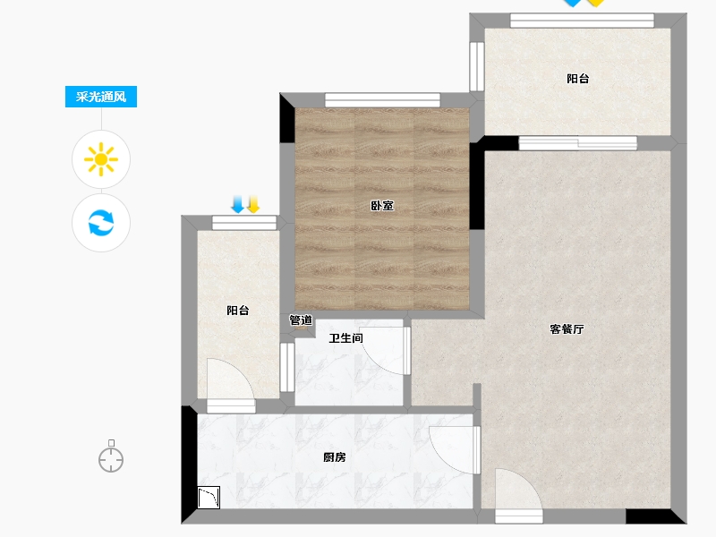 四川省-成都市-世外乡村海子山国际森林康养旅游度假区-48.58-户型库-采光通风