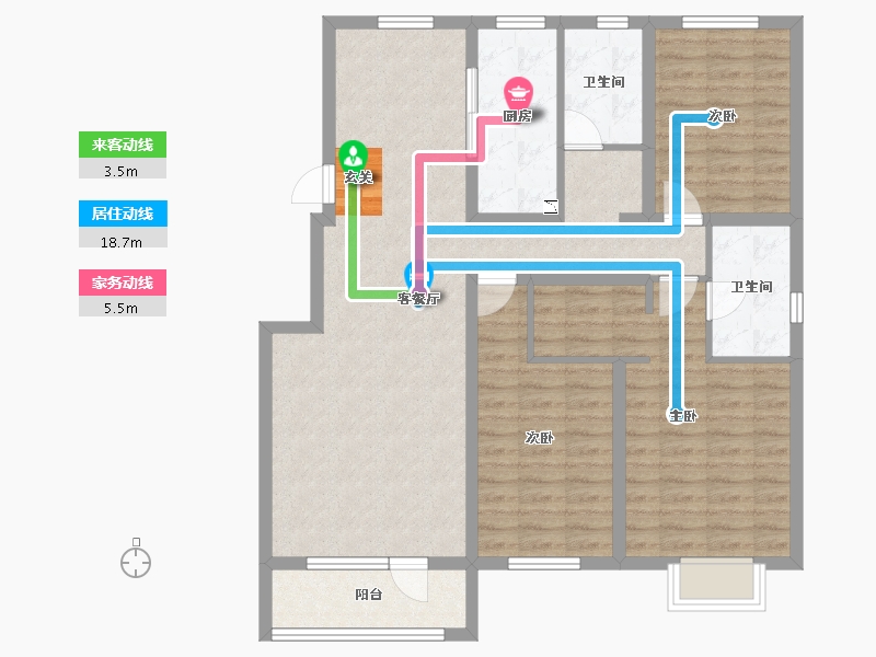 河北省-石家庄市-鹿泉健康城-104.15-户型库-动静线