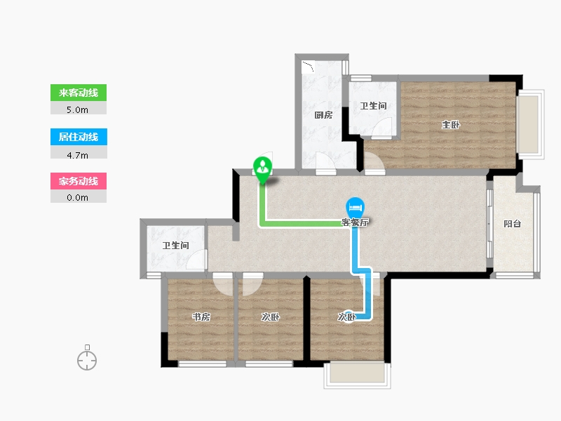 四川省-成都市-天府万科城-100.41-户型库-动静线