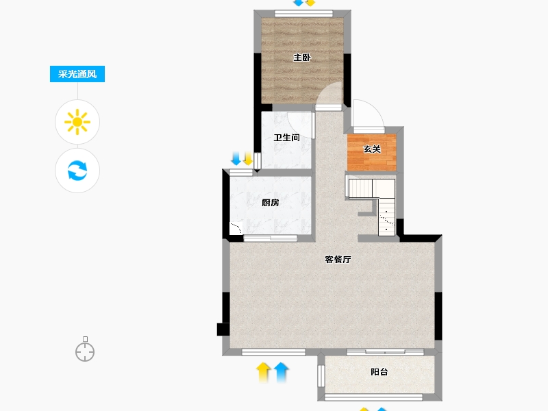 四川省-成都市-领地天府蘭台-63.24-户型库-采光通风