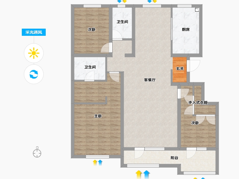 河北省-石家庄市-鹿泉健康城-116.48-户型库-采光通风