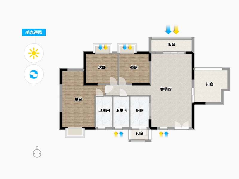 贵州省-贵阳市-上和国际-114.78-户型库-采光通风