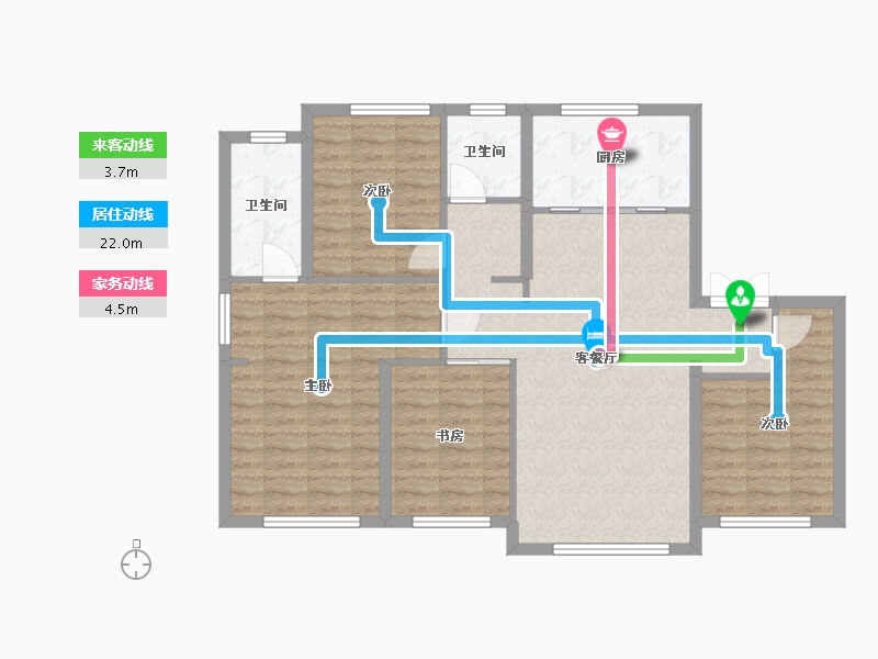 黑龙江省-牡丹江市-汇龙-98.65-户型库-动静线