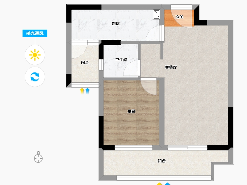 河北省-石家庄市-融创西双版纳旅游度假区-51.06-户型库-采光通风