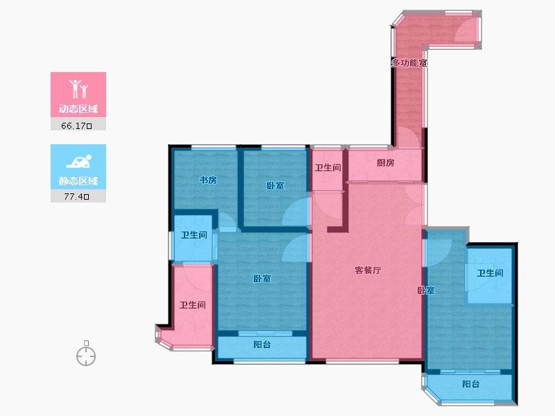 河北省-石家庄市-天山九峰-128.00-户型库-动静分区