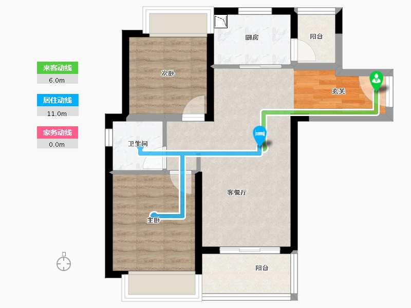 河北省-石家庄市-融创西双版纳旅游度假区-60.78-户型库-动静线