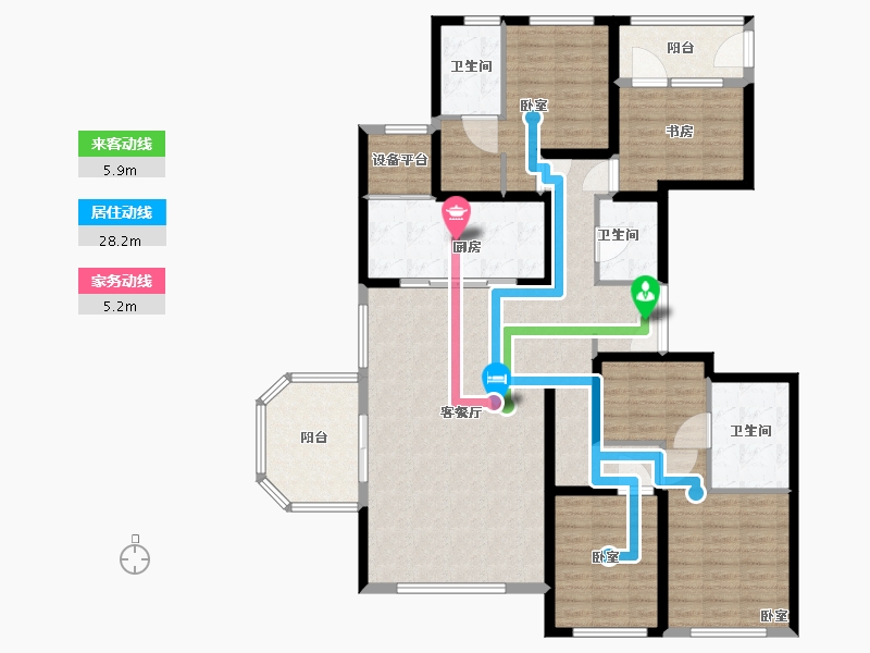 河北省-石家庄市-天山九峰-140.00-户型库-动静线