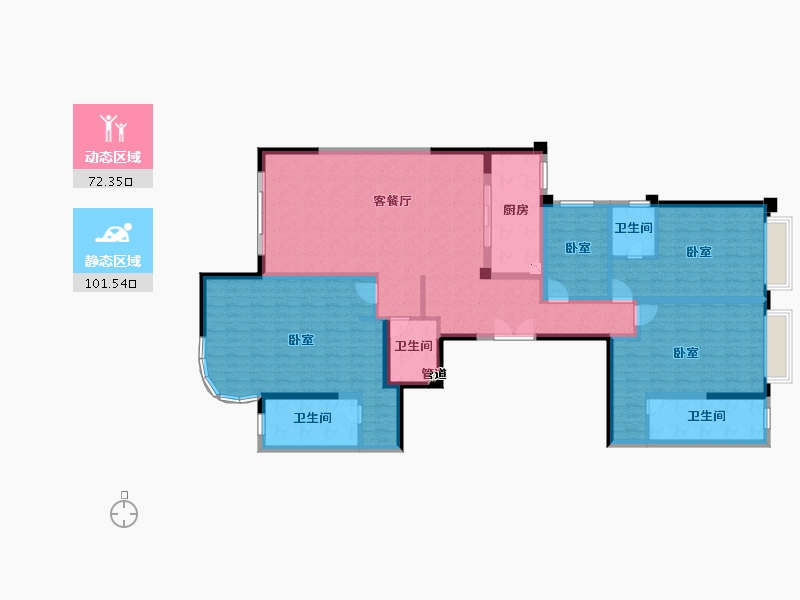 四川省-成都市-七一城市森林花园-157.43-户型库-动静分区