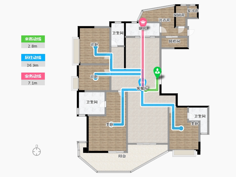 四川省-成都市-招商大魔方玺悦轩-211.27-户型库-动静线