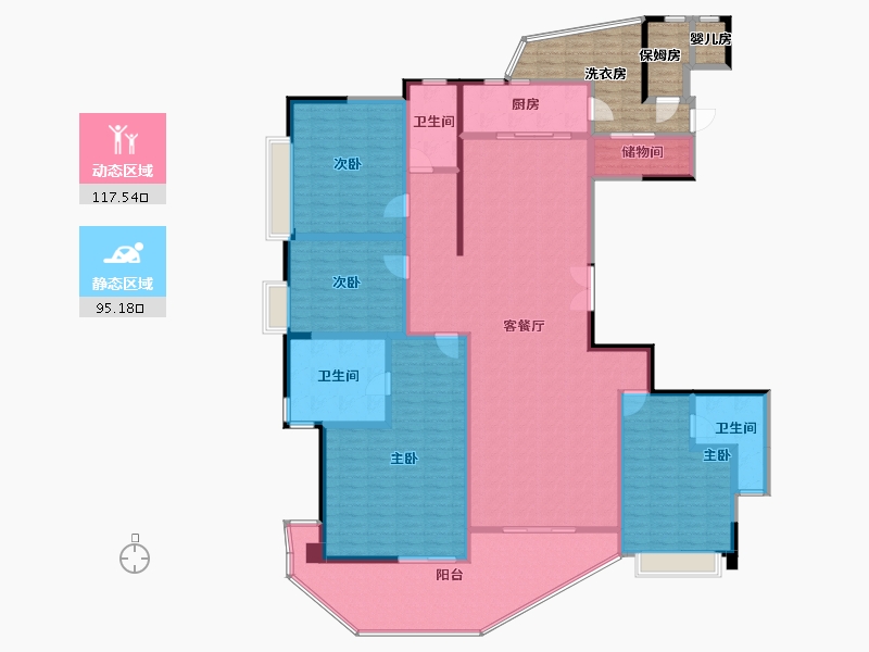 四川省-成都市-招商大魔方玺悦轩-211.27-户型库-动静分区