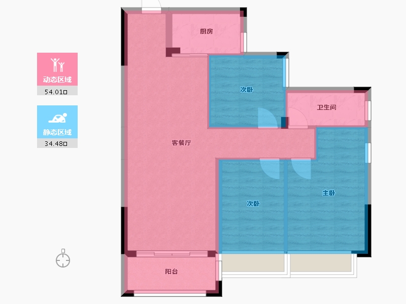 广西壮族自治区-桂林市-碧园南溪新城-79.92-户型库-动静分区