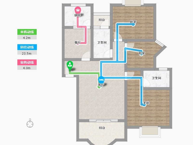 贵州省-遵义市-方圆学府壹号-92.18-户型库-动静线