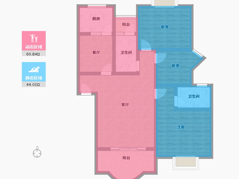 贵州省-遵义市-方圆学府壹号-92.18-户型库-动静分区